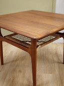 Table basse danoise vintage Table d'appoint en bois de teck Carré