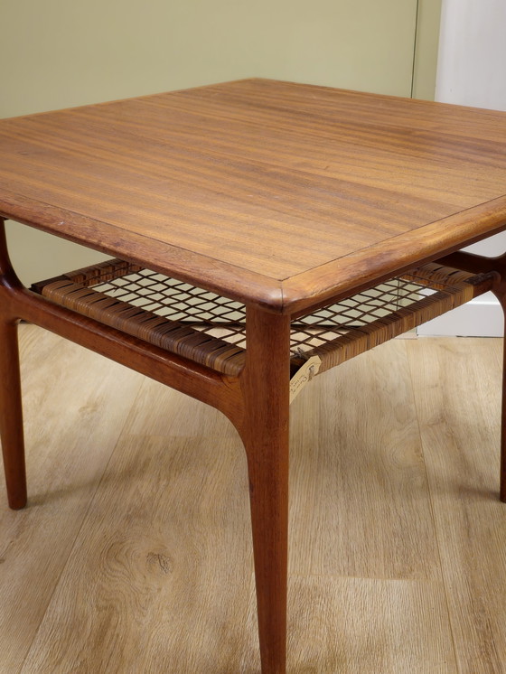 Image 1 of Vintage Danish Coffee Table Side Table Teak Wood Square