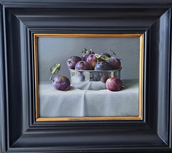 Image 1 of Blue plums in silver bowl, Rob Ritchie