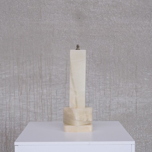 Vintage onyx table lamp, France 1970