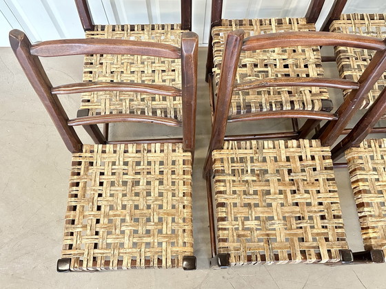 Image 1 of 8x Primitive Rawhide Dining Chairs