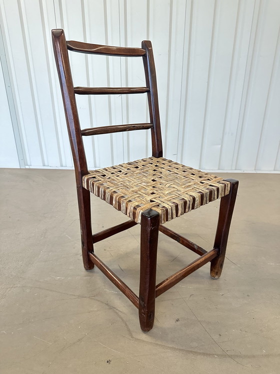 Image 1 of 8x Primitive Rawhide Dining Chairs