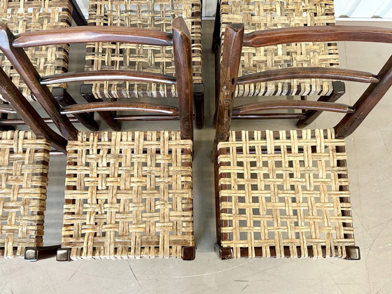 Image 1 of 8x Primitive Rawhide Dining Chairs