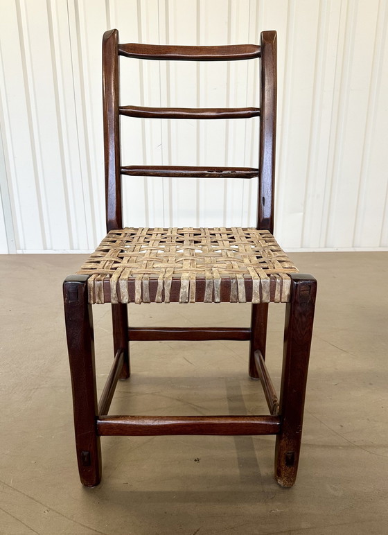 Image 1 of 8x Primitive Rawhide Dining Chairs