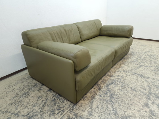 Image 1 of De Sede ds 76 designer sofa olive green couch modular sofa Desede