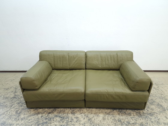 Image 1 of De Sede ds 76 designer sofa olive green couch modular sofa Desede