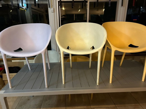 4x Designer chairs Soft Egg Philippe Starck