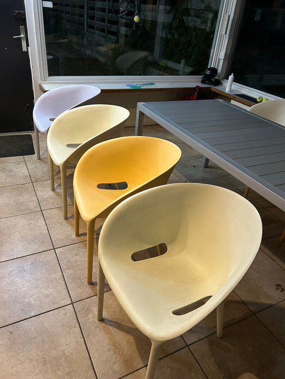 Image 1 of 4x Designer chairs Soft Egg Philippe Starck