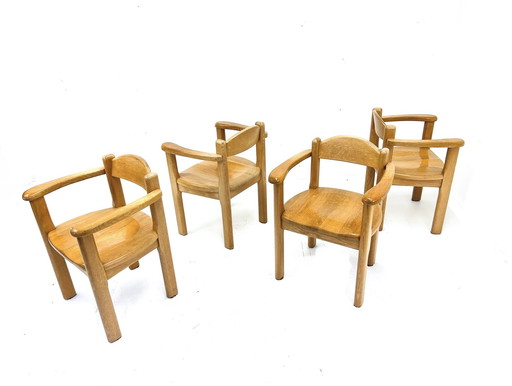 4x oak chair