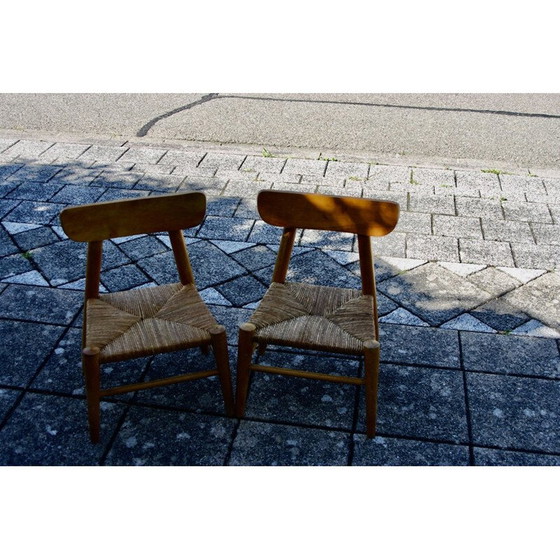 Image 1 of Pair of vintage mulched children's chairs, 1950
