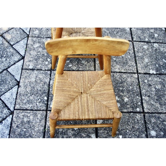 Image 1 of Pair of vintage mulched children's chairs, 1950