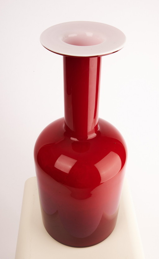 Red Gulvase, Design Otto Brauer For Holmegaard