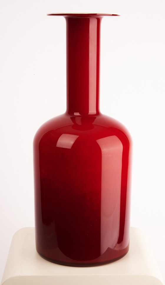 Image 1 of Gulvase rojo, Diseño Otto Brauer para Holmegaard