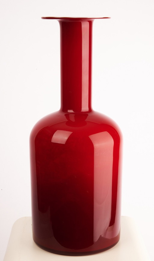 Red Gulvase, Design Otto Brauer For Holmegaard