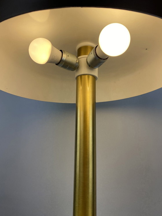 Image 1 of Brown and gold desk lamp 7603 by Heinz F.W. Stahl for Hillebrand 1970
