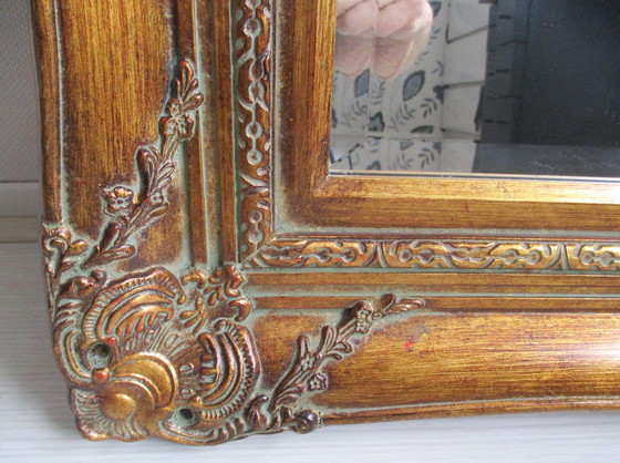 Image 1 of Large gold classic mirror