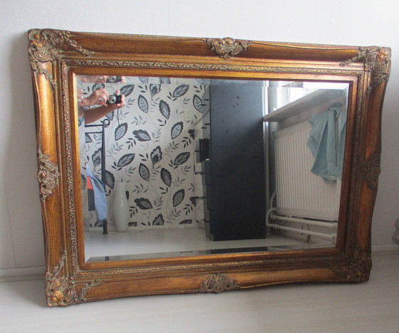 Image 1 of Large gold classic mirror