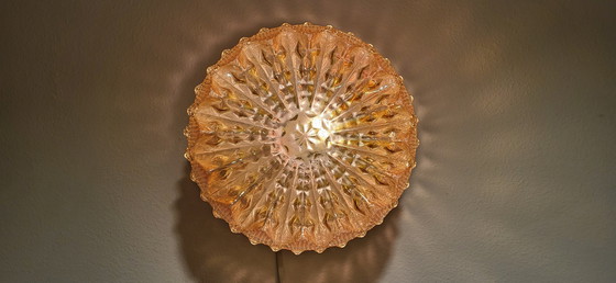 Image 1 of Bellissima lampada da soffitto in vetro anni '70