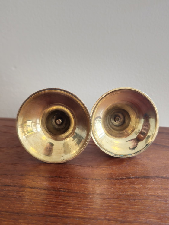 Image 1 of Set of 2 Brass Candlesticks Candlestick holders