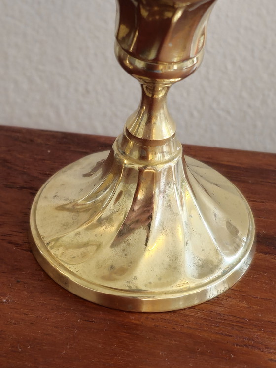 Image 1 of Set of 2 Brass Candlesticks Candlestick holders