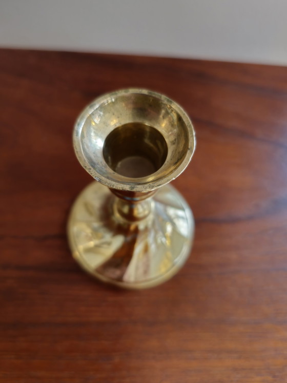 Image 1 of Set of 2 Brass Candlesticks Candlestick holders