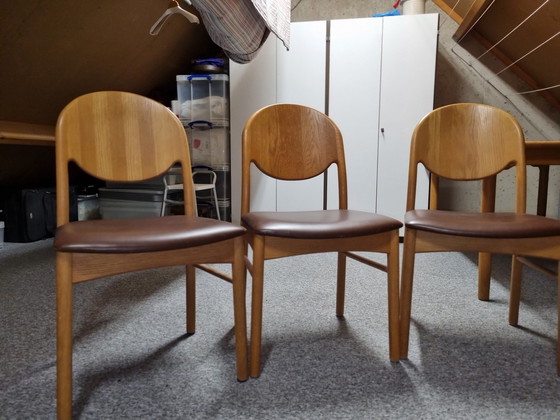 Image 1 of K.P. Mobler Danisch Design Table + 4 Korpur Design Chairs