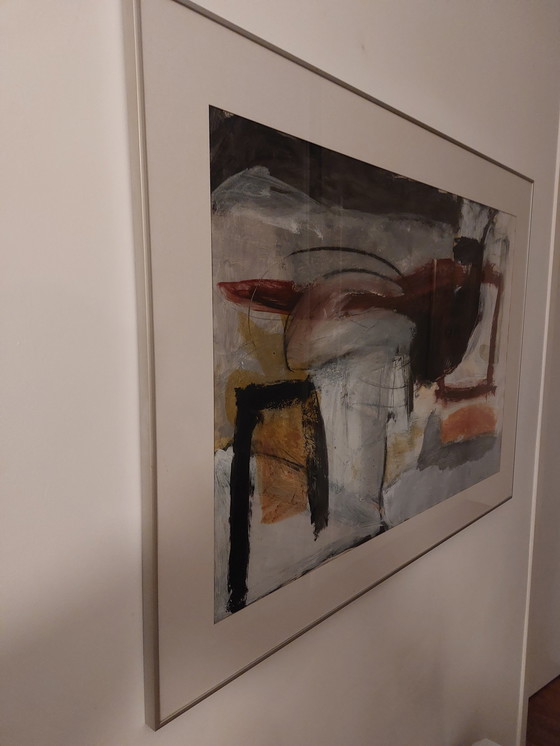 Image 1 of Large Abstract Painting Marjan Lahnstein 1988