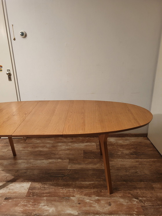 Image 1 of Oval Oak Extendable Dining Table