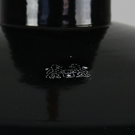 Image 1 of Lampada a sospensione vintage in smalto industriale nero di Emo, 1960