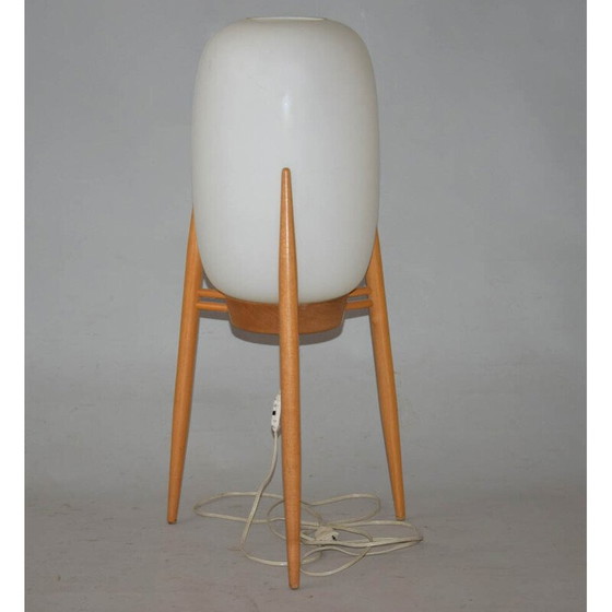 Image 1 of Vintage floor lamp No. 4159 in wood and glass by Úluv, Czechoslovakia 1960