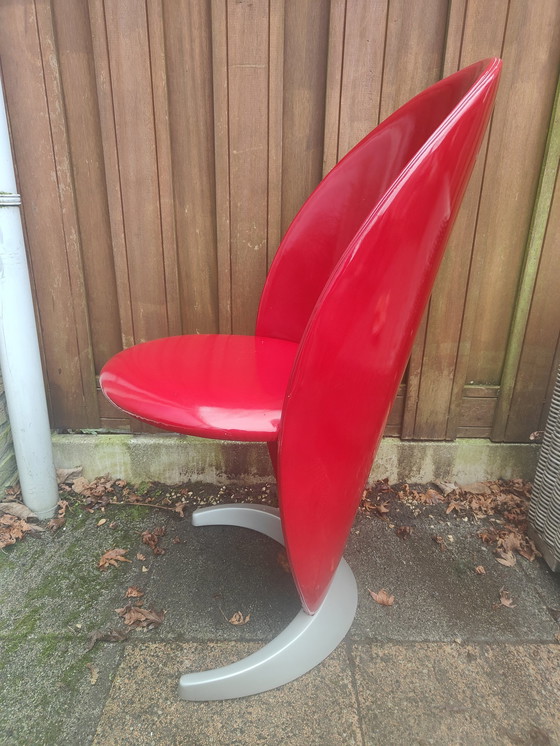 Image 1 of Red Patent Leather Reflex Reflex - Petalo Chair