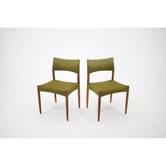 Image 1 of Set of 4 vintage teak dining chairs by Ejner Larsen and Aksel Bender-Madsen, 1960