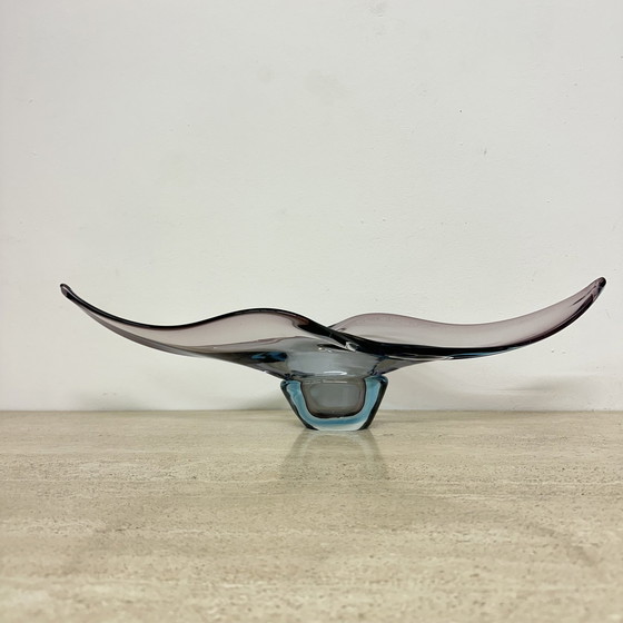 Image 1 of Escultura de cuenco de cristal de Murano Sommerso, década de 1960