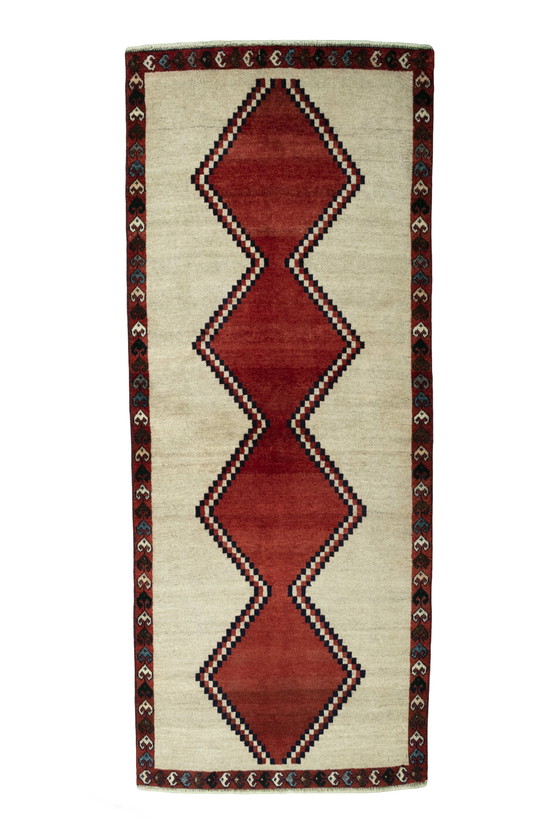 Image 1 of Hand-knotted Gabbeh nomadic rug - 240 X 99 Cm