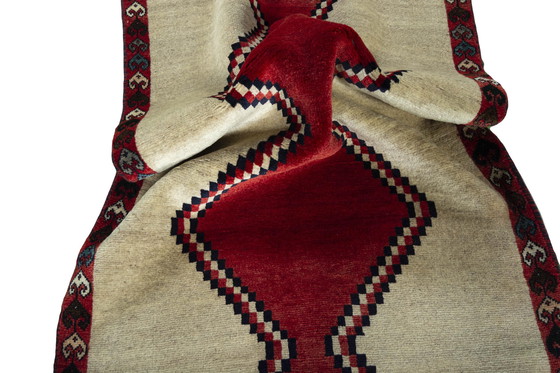 Image 1 of Hand-knotted Gabbeh nomadic rug - 240 X 99 Cm