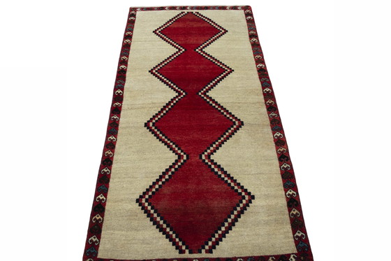 Image 1 of Hand-knotted Gabbeh nomadic rug - 240 X 99 Cm