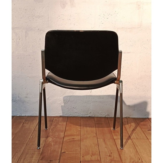 Image 1 of Vintage Jsc Castelli chair in chromed aluminum and leather by Giancarlo Piretti, 1960