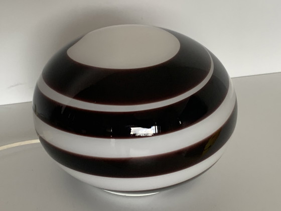 Image 1 of Ilu Di Vetro Table Lamp Model Zebra Black Swirl