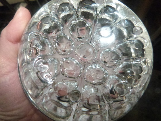 Image 1 of 19-hole molded glass flower holder vase English