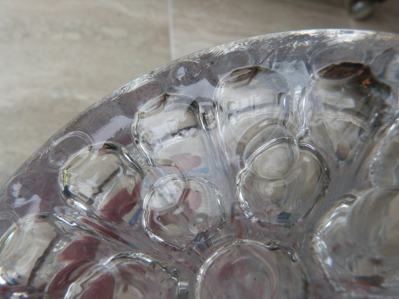 Image 1 of 19-hole molded glass flower holder vase English