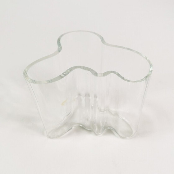 Image 1 of Coppia di vasi in vetro vintage di Alvar Aalto, Finlandia 1980