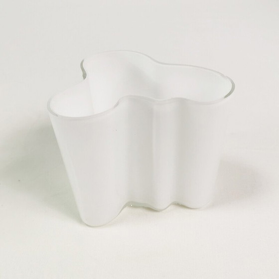 Image 1 of Coppia di vasi in vetro vintage di Alvar Aalto, Finlandia 1980