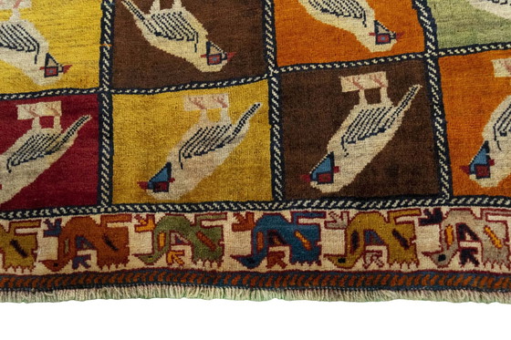 Image 1 of Tappeto nomade Gabbeh annodato a mano – 187 x 128 cm