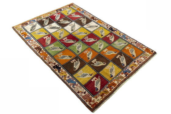 Image 1 of Tappeto nomade Gabbeh annodato a mano – 187 x 128 cm