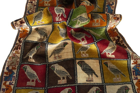 Image 1 of Tappeto nomade Gabbeh annodato a mano – 187 x 128 cm