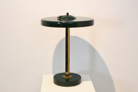 Image 1 of Green and Brass French Table Lamp