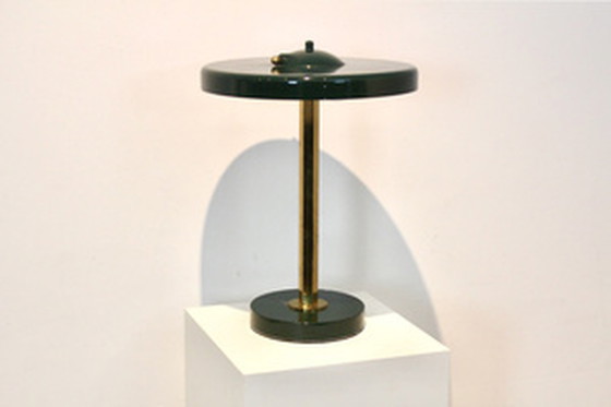 Image 1 of Green and Brass French Table Lamp