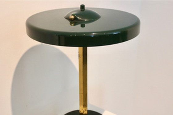 Image 1 of Green and Brass French Table Lamp