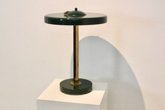 Image 1 of Green and Brass French Table Lamp