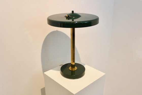 Image 1 of Green and Brass French Table Lamp